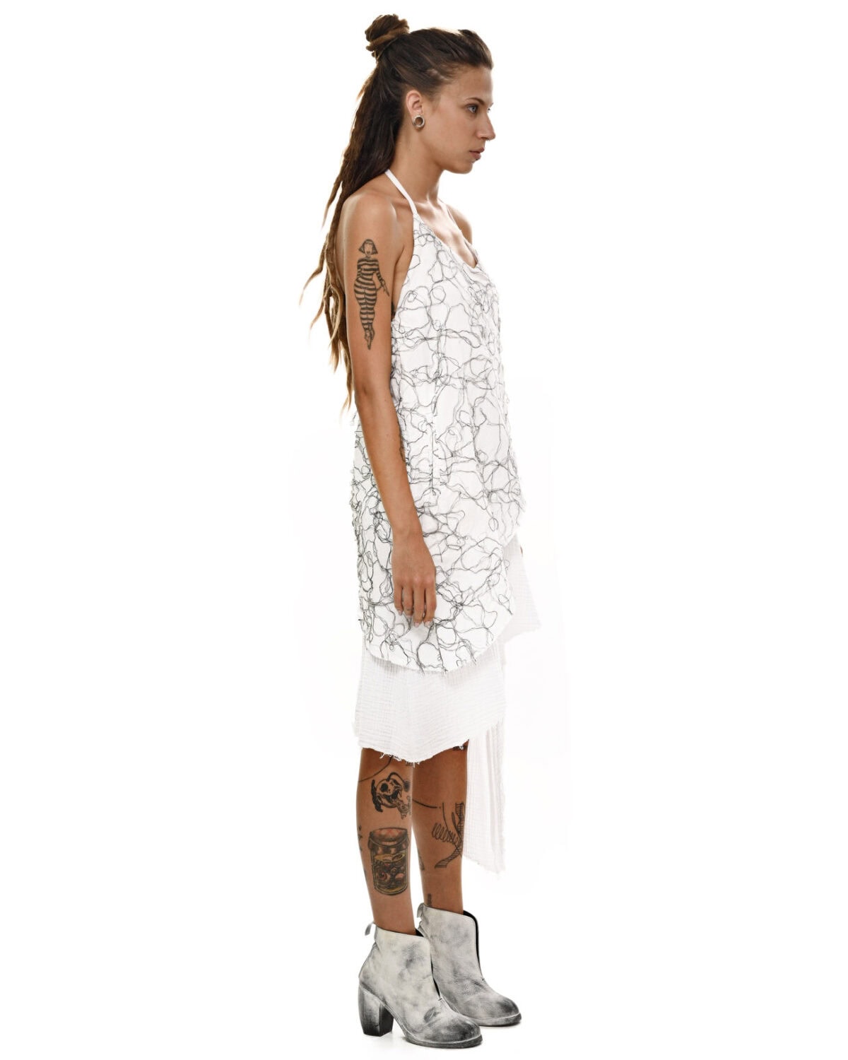 Diffused Asymmetry Soft Layers Dress