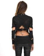 Division Layers Cut Sleeve Top