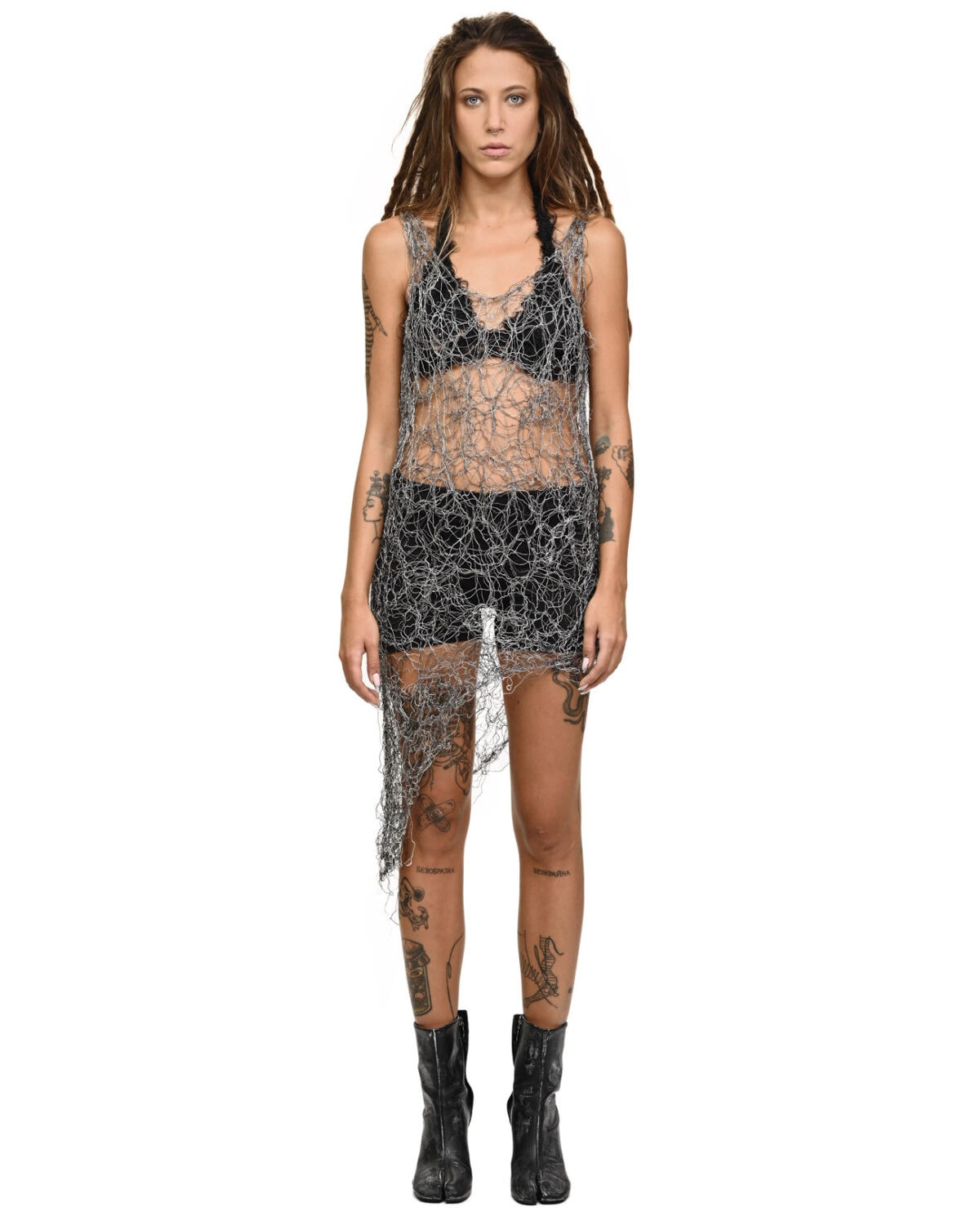 Fiber Web Asymmetry Contrast Sundress