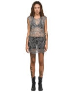 Fiber Web Contrast Elongated Top