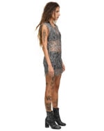 Fiber Web Contrast Elongated Top