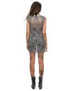 Fiber Web Contrast Elongated Top