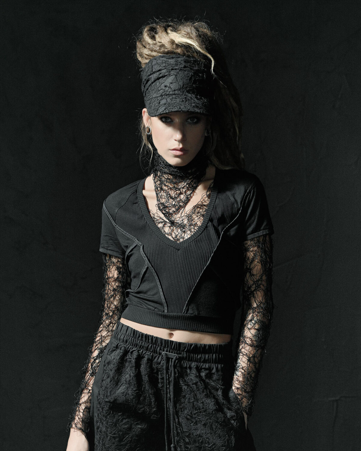 Particle Short Sleeve Angled Top