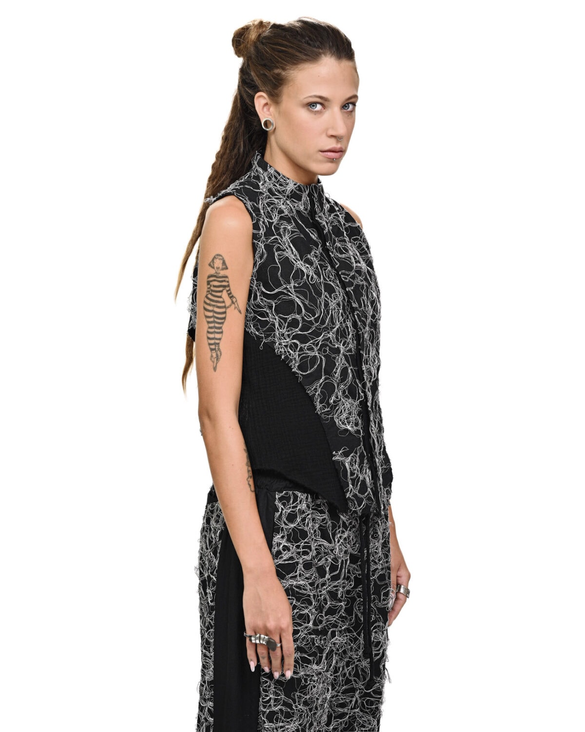 Contrast Angle Construct Vest