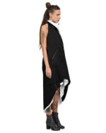 Contrast Loose Cargo Collar Dress
