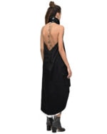 Contrast Loose Cargo Collar Dress