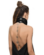 Contrast Loose Cargo Collar Dress