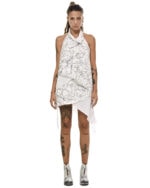 Diffused Layers Collar Open Dress