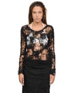 Fiber Bond Soft Sheer Black Top
