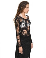 Fiber Bond Soft Sheer Black Top