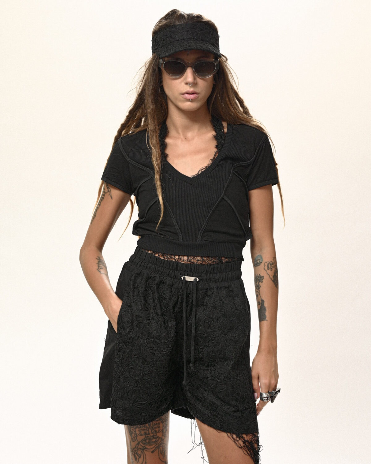 Particle Short Sleeve Angled Top