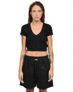 Particle Short Sleeve Angled Top