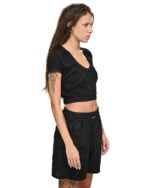 Particle Short Sleeve Angled Top