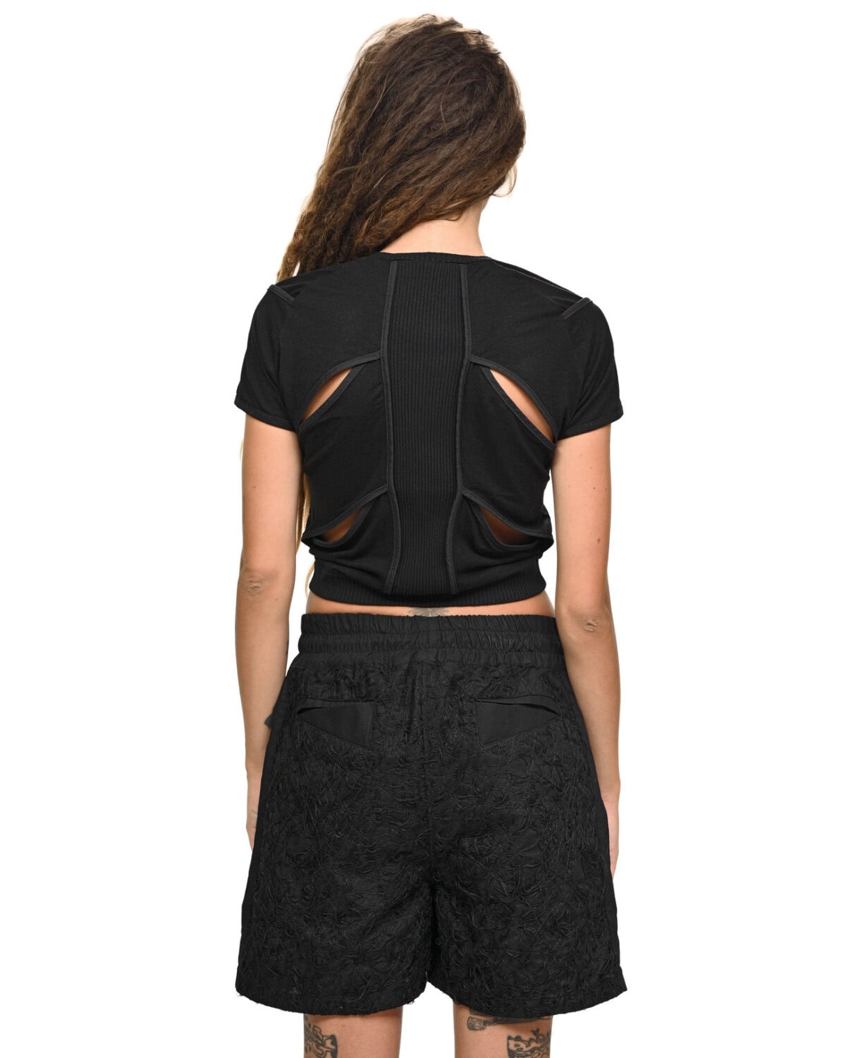 Particle Short Sleeve Angled Top