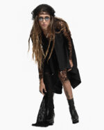 Web Fiber Bond Black Crop Top