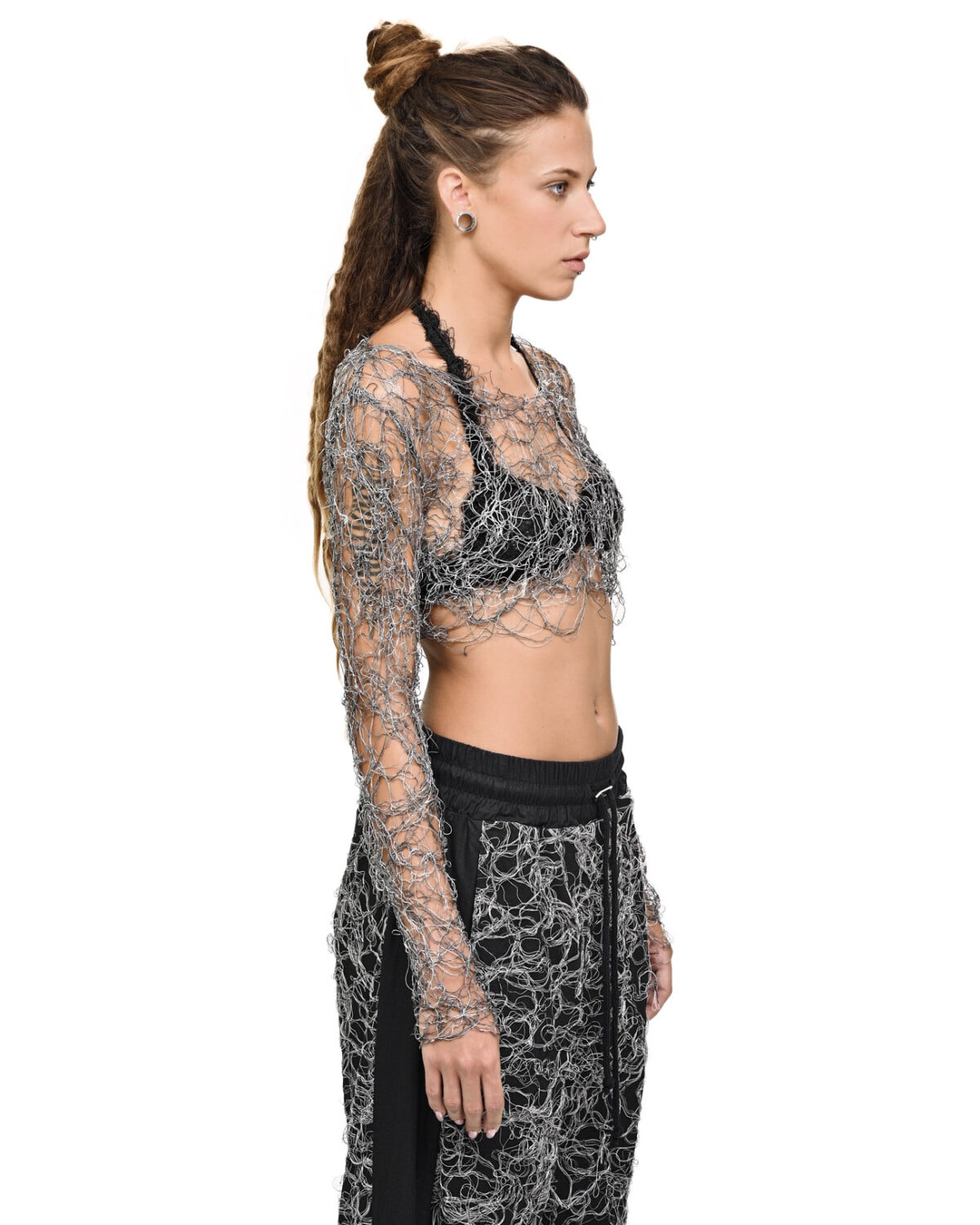 Web Fiber Bond Contrast Grey Top