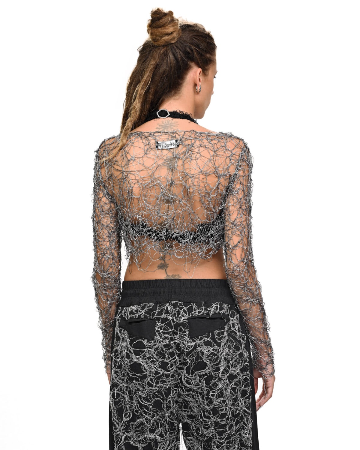 Web Fiber Bond Contrast Grey Top