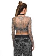 Web Fiber Bond Contrast Grey Top