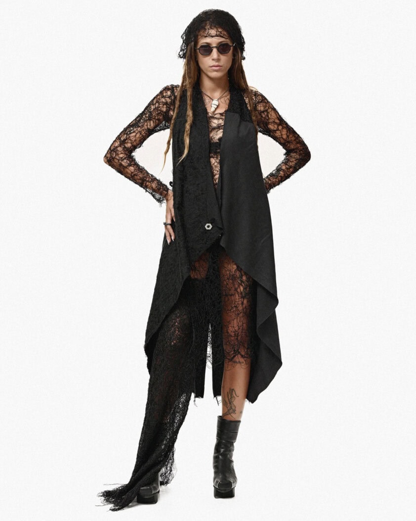 Fiber Bond Web Long-Sleeve Sundress