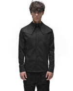 Angle Layered Cult Collar Shirt
