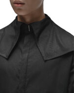 Angle Layered Cult Collar Shirt