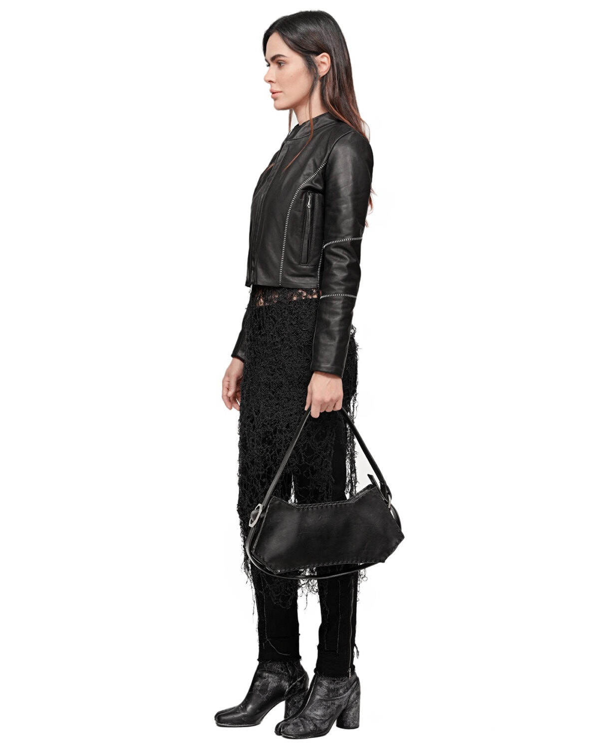 Oracle Leather Shoulder Hexa Bag