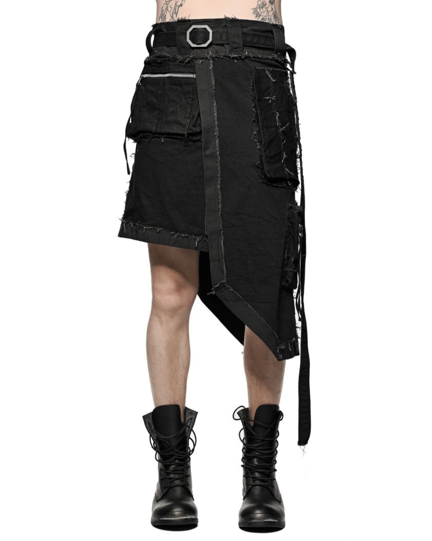 Cargo Multi-Cut Asymmetric Kilt