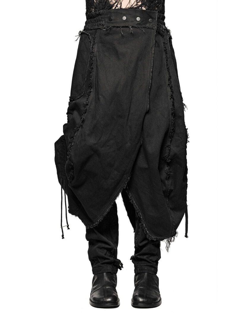 Cargo Volume Transform Denim Skirt