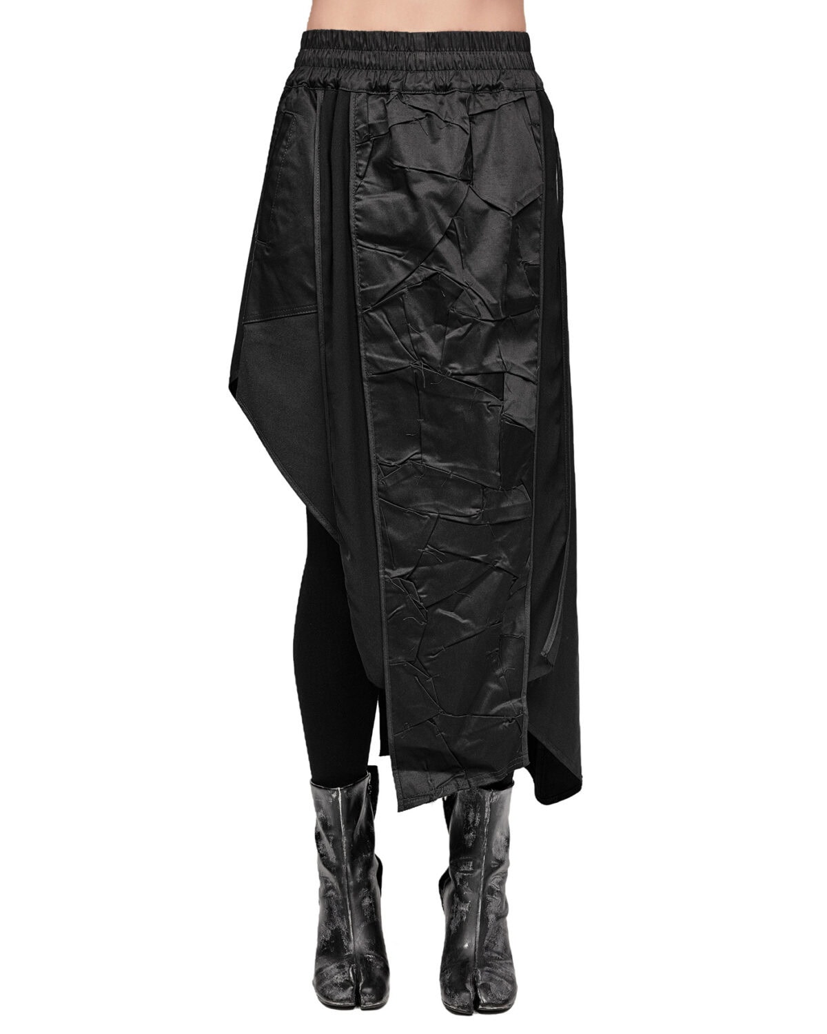 Crushed Drape Layers Sheer Skirt