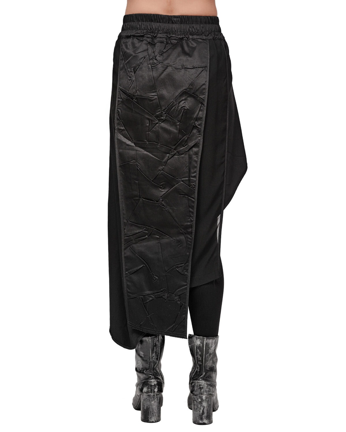 Crushed Drape Layers Sheer Skirt