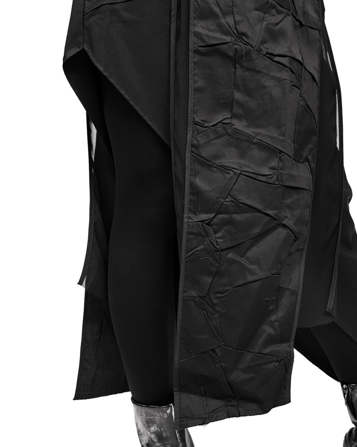 Crushed Drape Layers Sheer Skirt