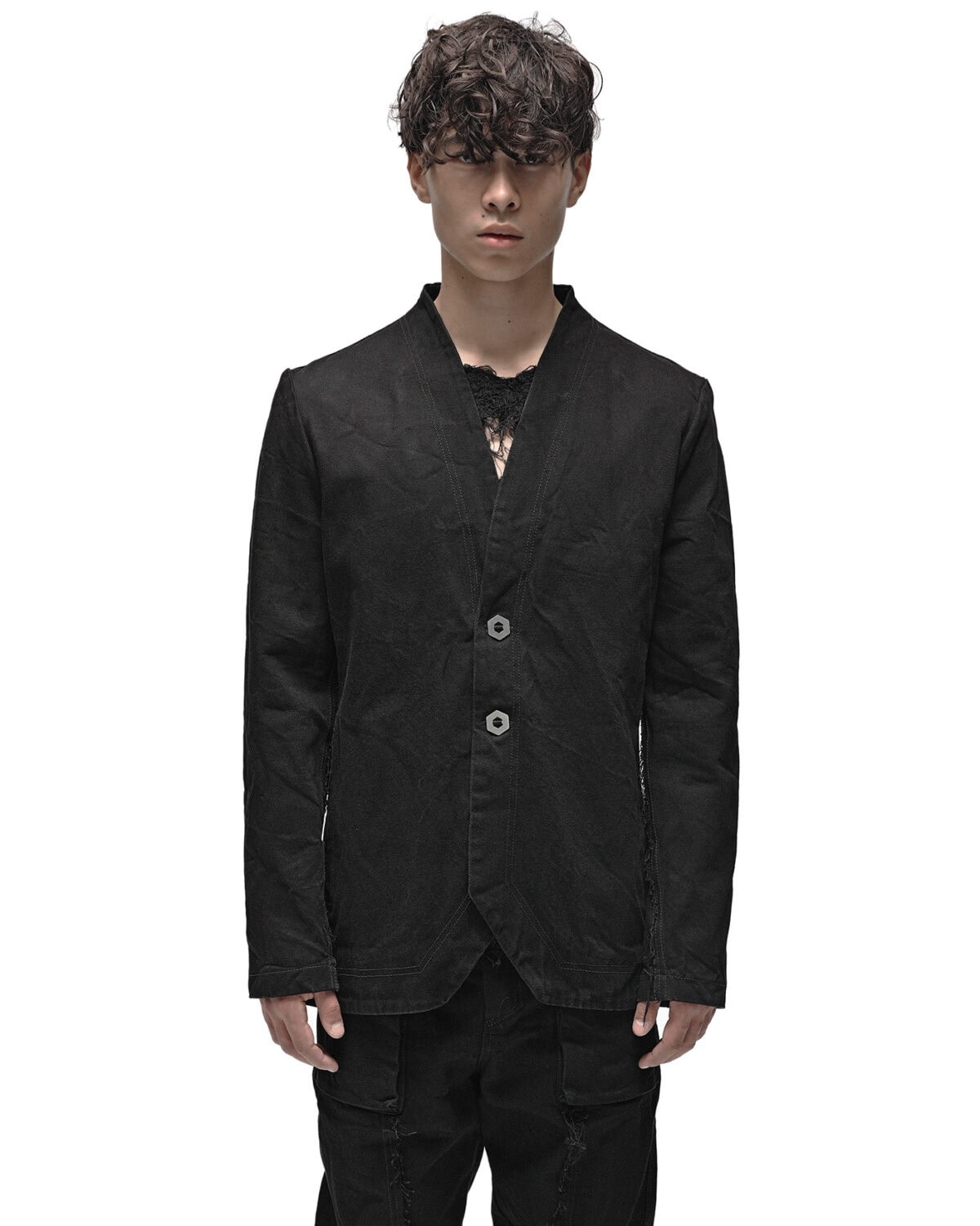 Denim Hexa Washed Blazer