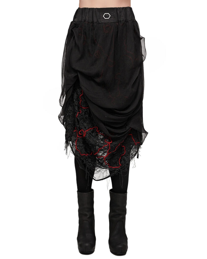 Fiber Bond Drape Layers Sheer Skirt