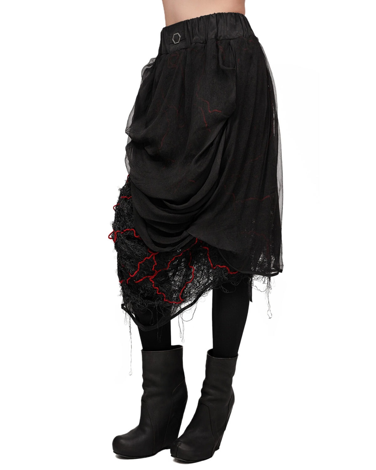 Fiber Bond Drape Layers Sheer Skirt