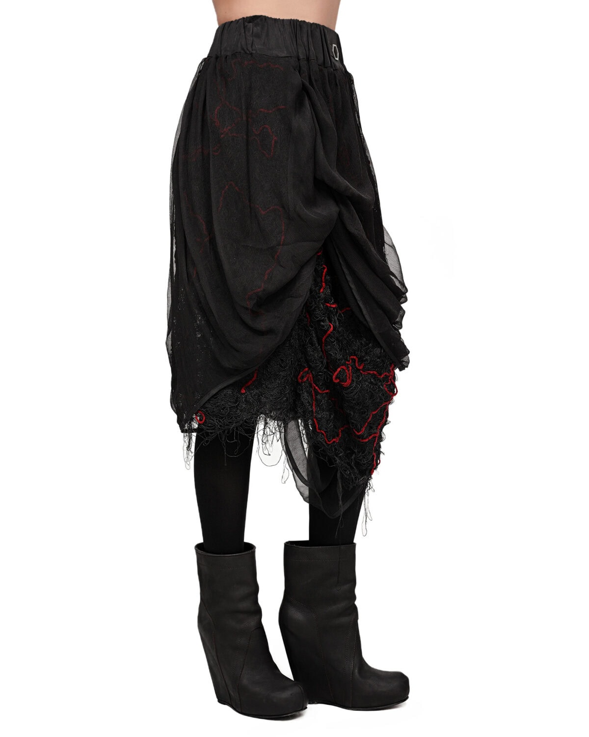 Fiber Bond Drape Layers Sheer Skirt