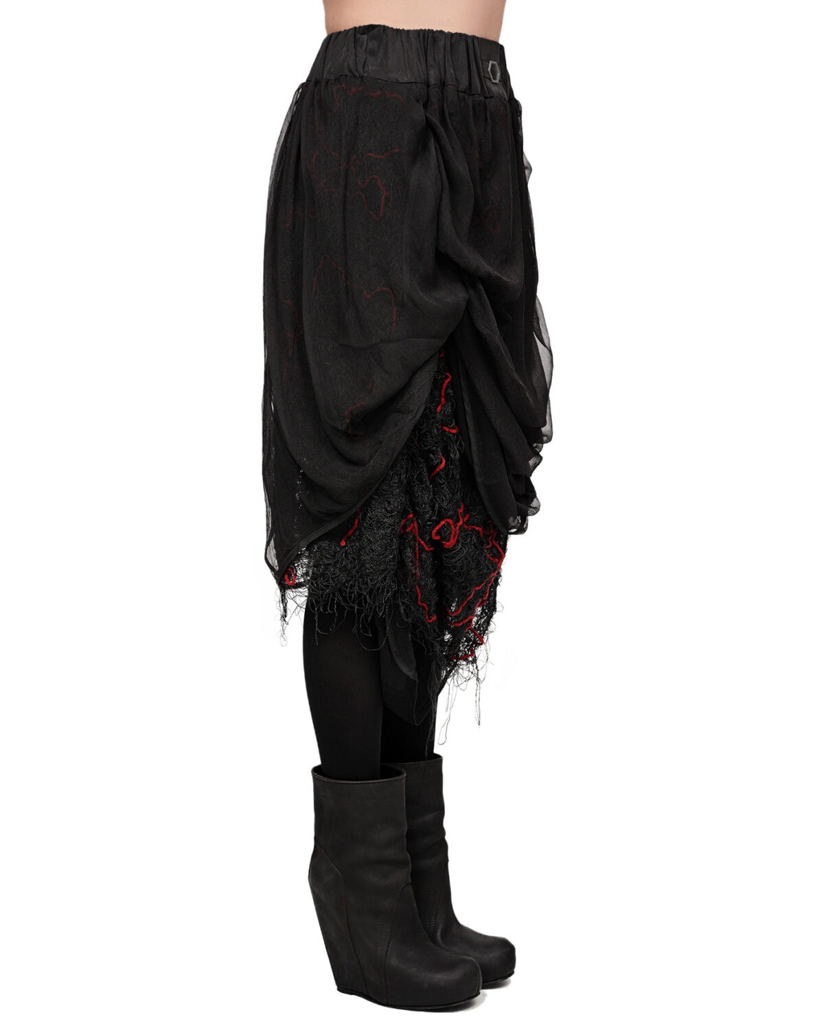 Fiber Bond Drape Layers Sheer Skirt