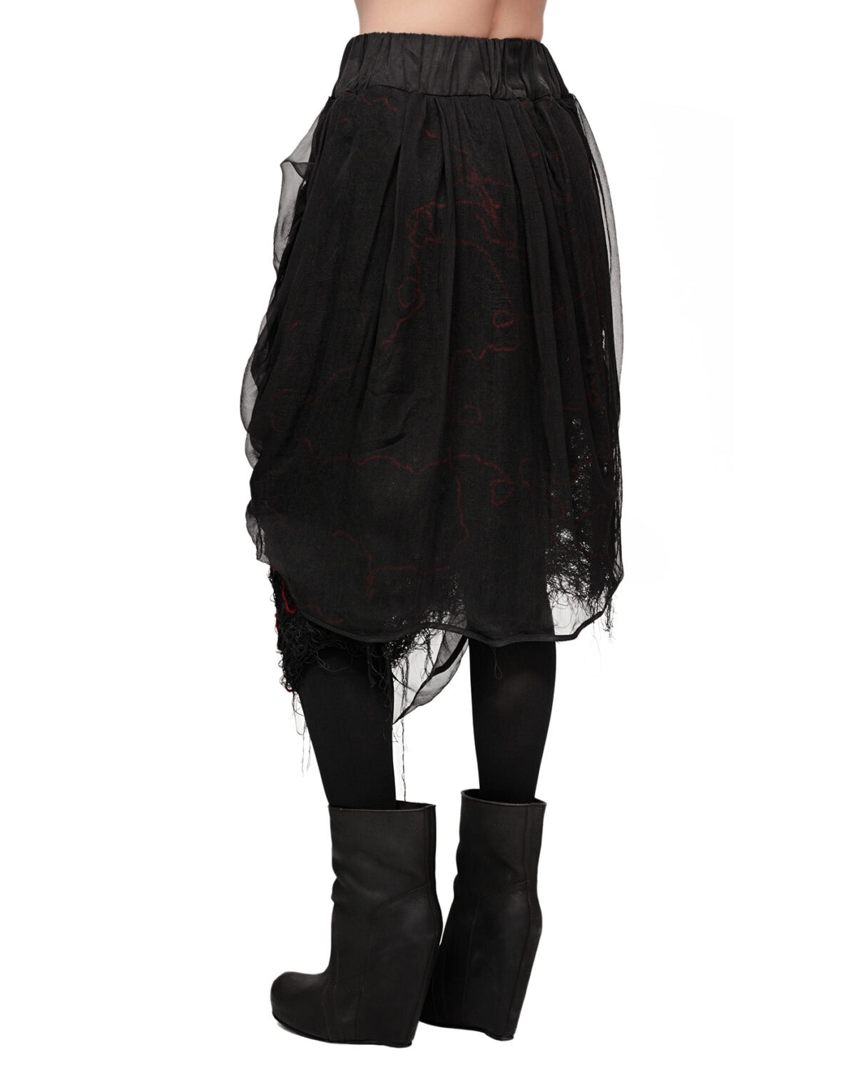 Fiber Bond Drape Layers Sheer Skirt