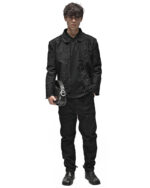 Tapered Denim Wash Construct Pants