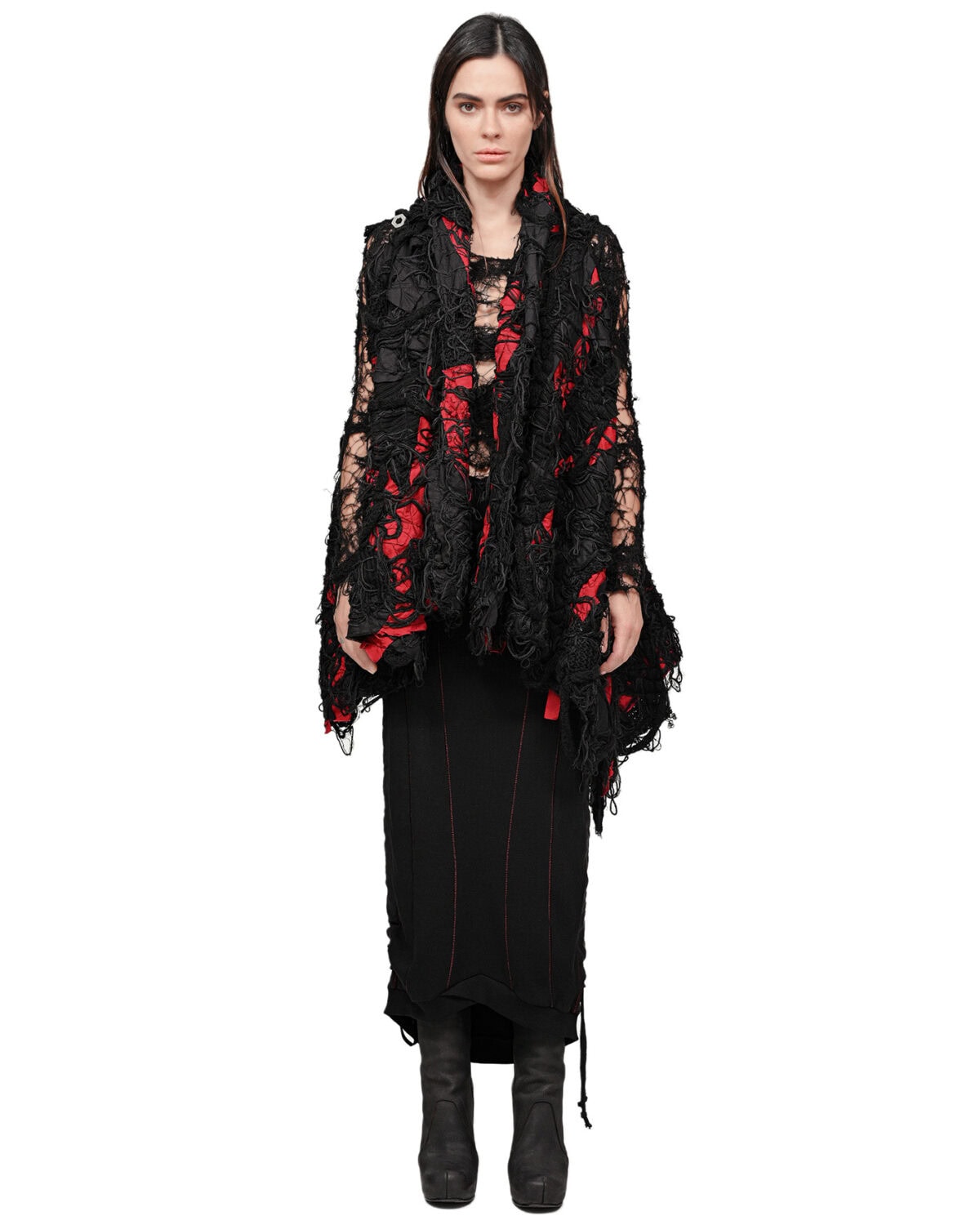 Fiber Bond Patch Volume Sleeveless Cardigan