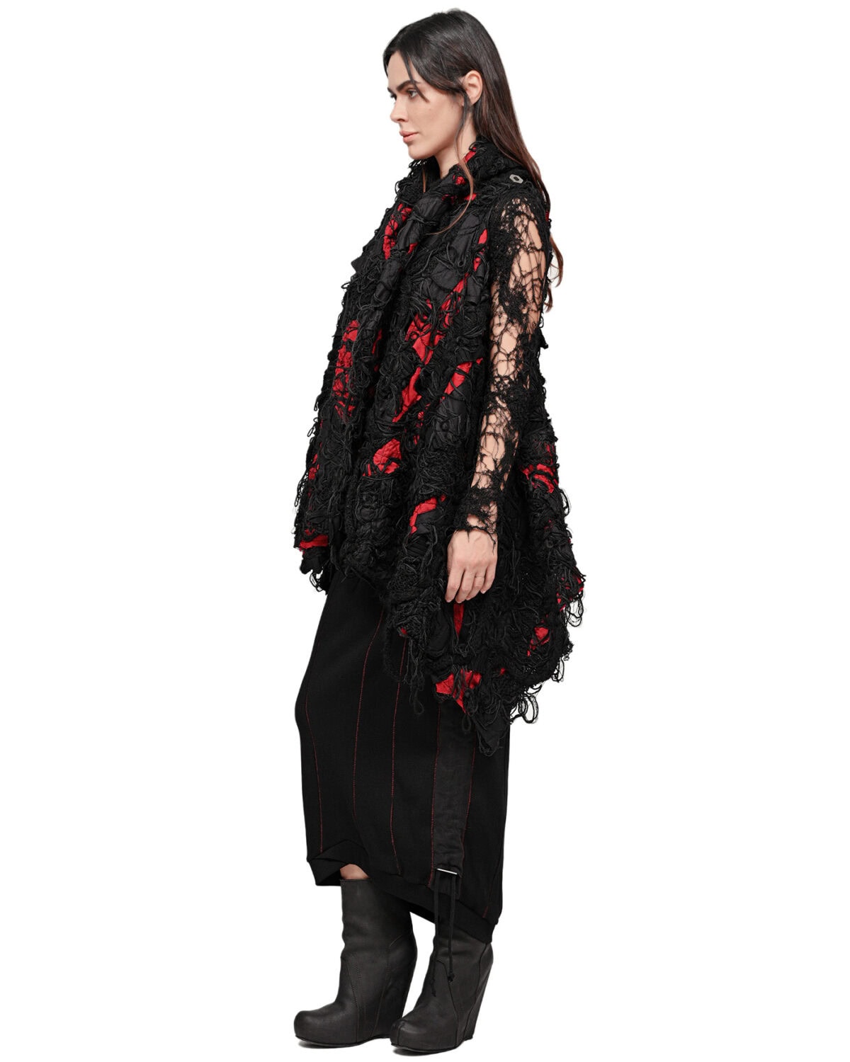 Fiber Bond Patch Volume Sleeveless Cardigan