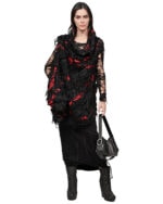 Rib Knit Scar Stitch Transform Skirt