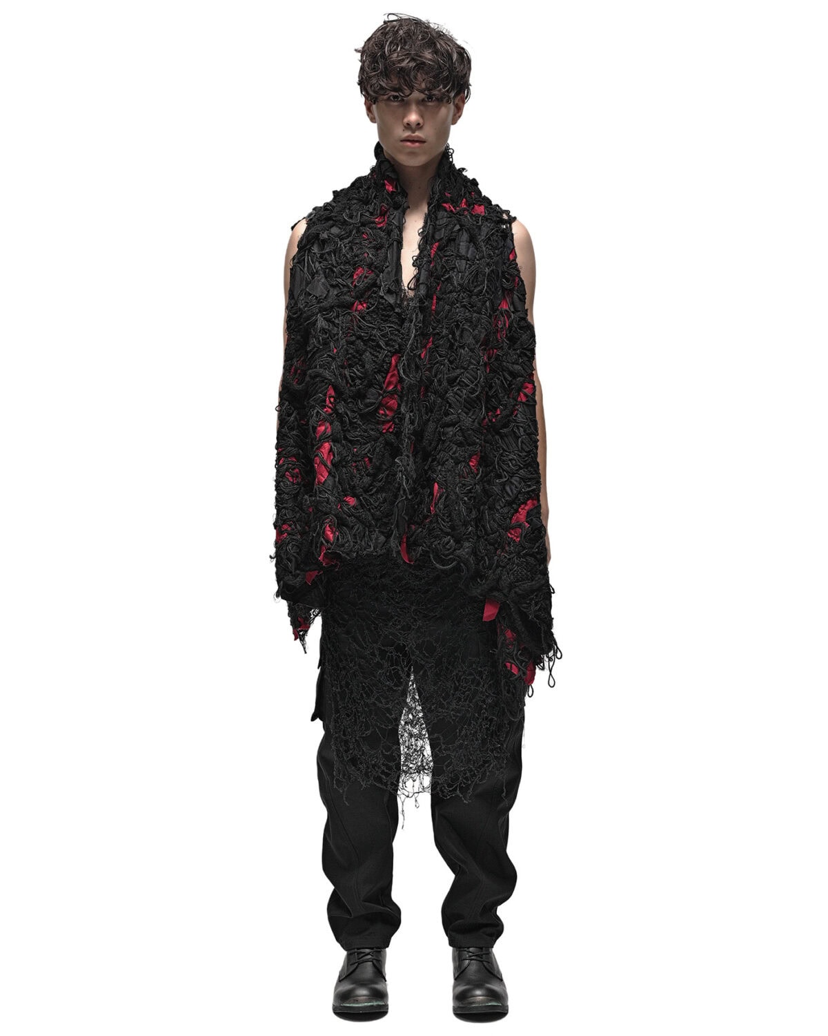 Fiber Bond Patch Volume Sleeveless Cardigan