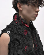 Fiber Bond Patch Volume Sleeveless Cardigan