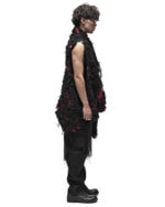 Fiber Bond Patch Volume Sleeveless Cardigan