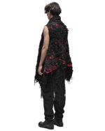 Fiber Bond Patch Volume Sleeveless Cardigan