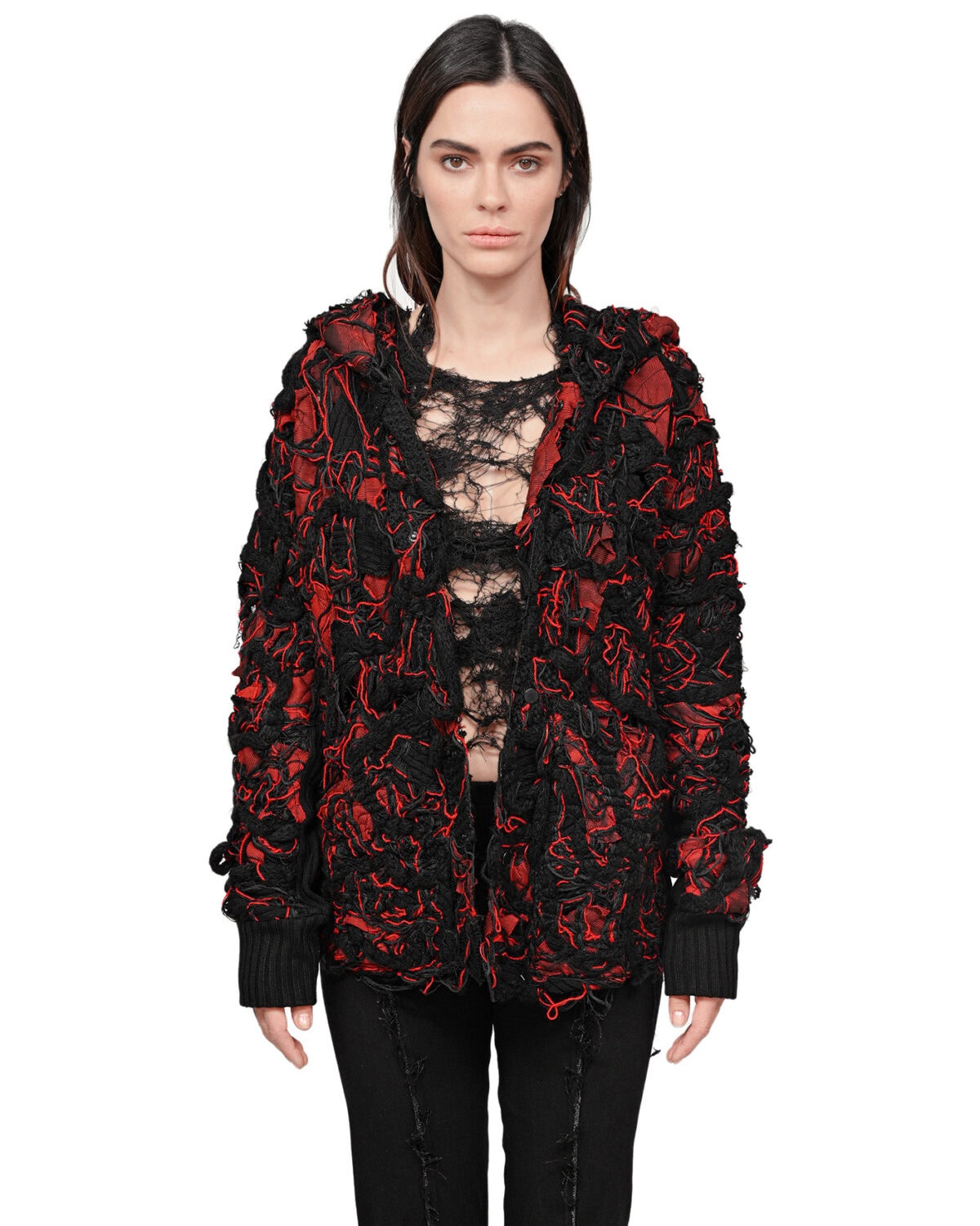 Fiber Bond Volcano Hooded Cardigan