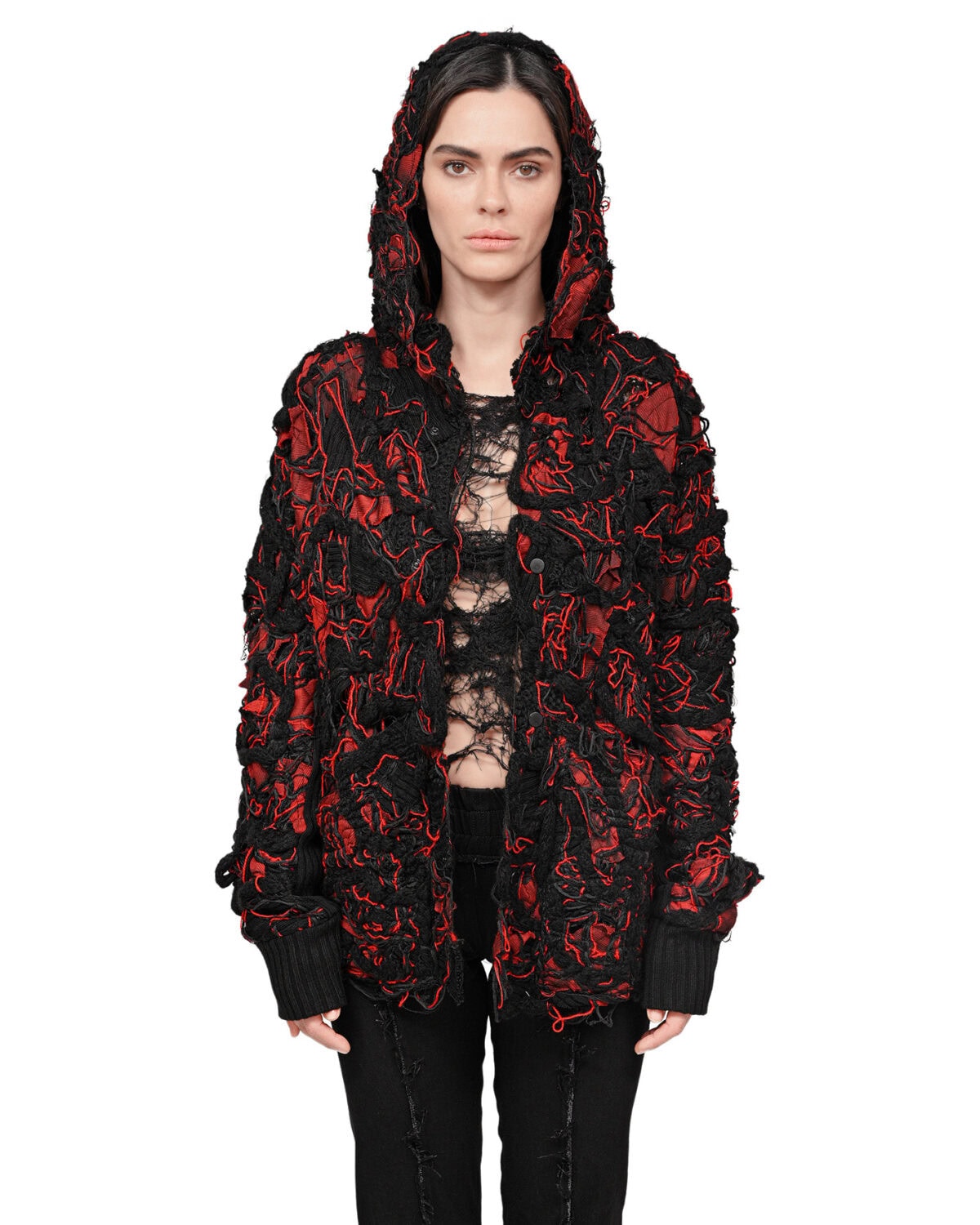 Fiber Bond Volcano Hooded Cardigan