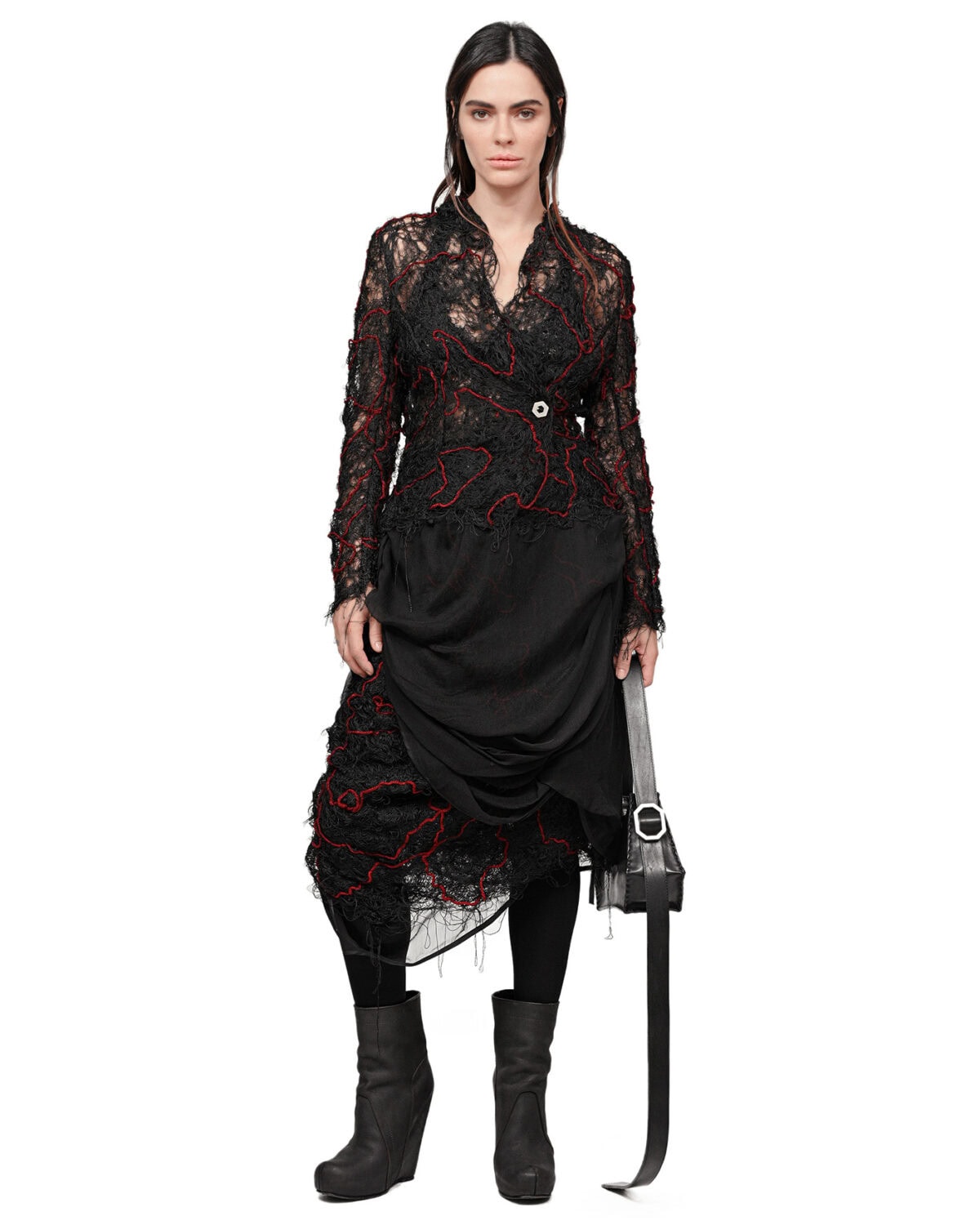 Fiber Bond Drape Layers Sheer Skirt