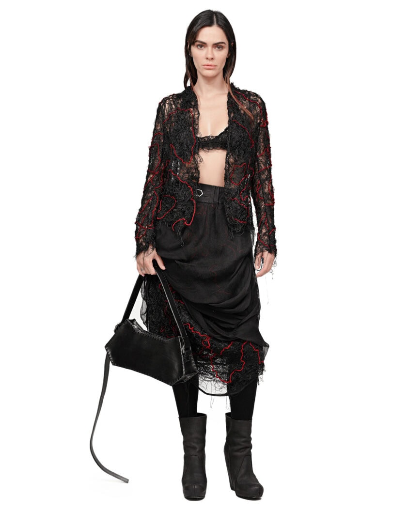 Fiber Bond Drape Layers Sheer Skirt