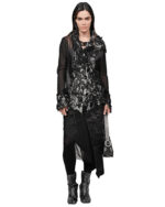 Crushed Drape Layers Sheer Skirt